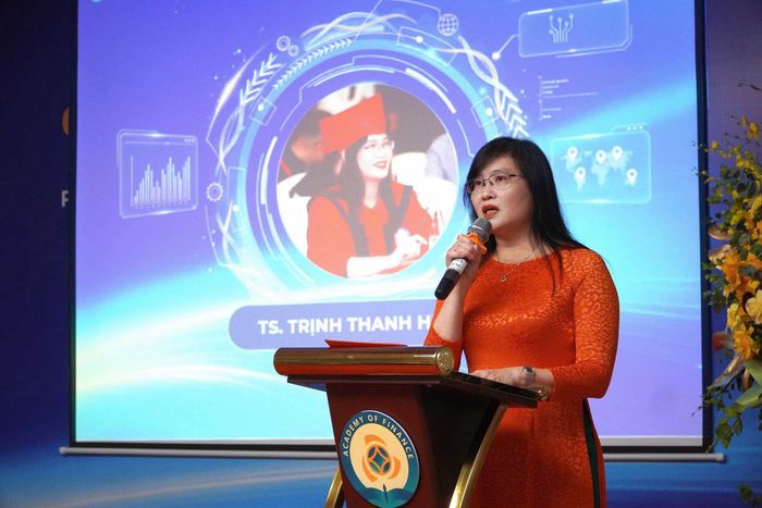 TS Trịnh Thanh Huyền, Viện trưởng Viện Đào tạo Quốc tế - Học viện Tài chính. Ảnh: Huy Bảo