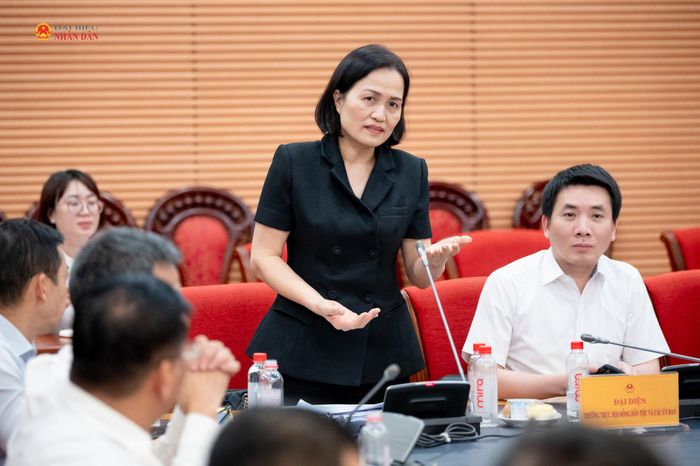 ĐBQH hoạt động chuyên trách tại Ủy ban Pháp luật và Tư pháp Trần Thị Kim Nhung phát biểu