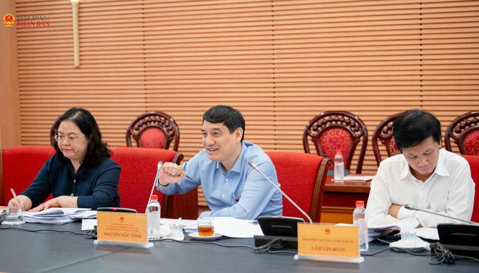 Chủ nhiệm Ủy ban Văn hóa và Xã hội Nguyễn Đắc Vinh phát biểu