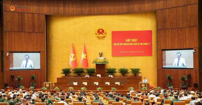 Tổng Bí thư, Chủ tịch nước Tô Lâm phát biểu tại cuộc gặp mặt. Ảnh: Lâm Hiển
