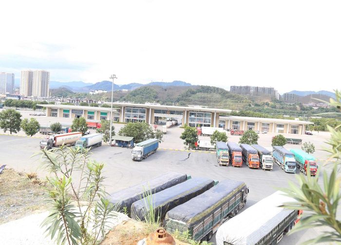 Toàn cảnh Cửa khẩu quốc tế đường bộ Kim Thành tỉnh Lào Cai.