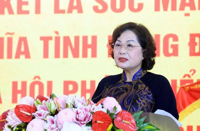 Phó Chủ tịch Quốc hội Nguyễn Thị Hồng phát biểu tại Đại hội.