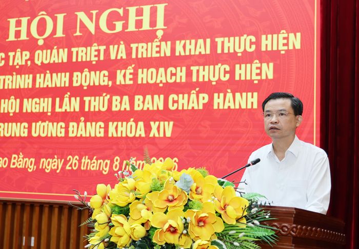 Phó Bí thư Thường trực Tỉnh ủy, Trưởng Đoàn đại biểu Quốc hội tỉnh Bế Thanh Tịnh phát biểu chỉ đạo.