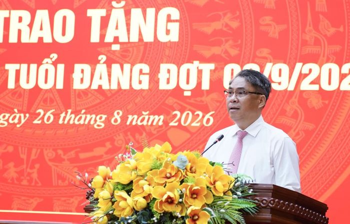 Bí thư Tỉnh ủy, Chủ tịch HĐND tỉnh Phan Thăng An phát biểu tại buổi lễ.