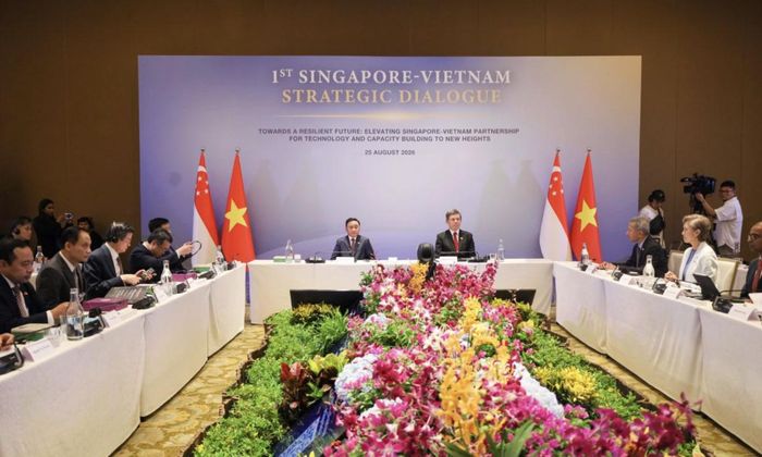 Toàn cảnh Đối thoại chiến lược lần thứ nhất giữa Đảng Cộng sản Việt Nam và Đảng Hành động Nhân dân Singapore - Ảnh: Dangcongsan.vn
