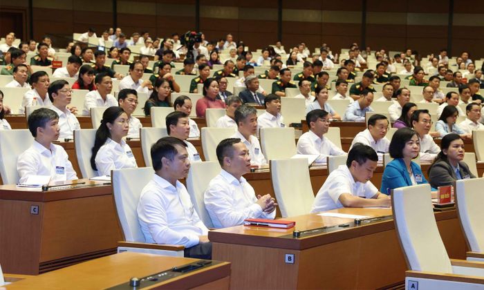 Các đại biểu dự buổi gặp mặt. (Ảnh: TTXVN)