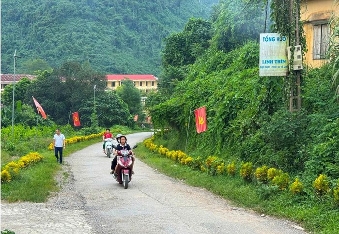 Một tuyến đường tại xã Sảng Mộc, tỉnh Thái Nguyên.