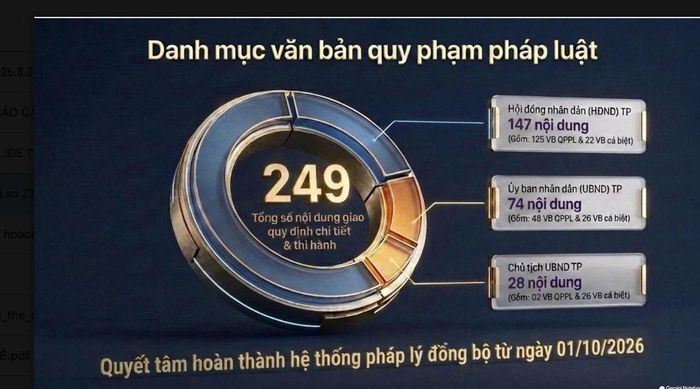 Danh mục văn bản quy phạm pháp luật TP.HCM phấn đấu hoàn thành đồng bộ khi Luật Phát triển đô thị có hiệu lực.