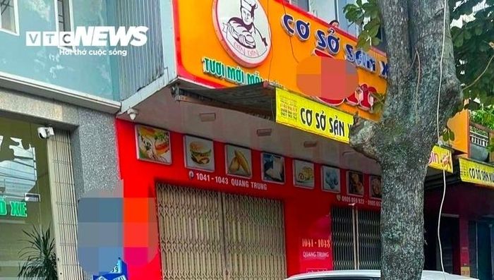 Tiệm bánh mì - nơi nghi bán bánh mì khiến 150 người bị ngộ độc.