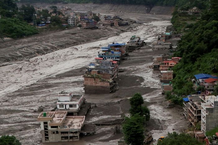 Thiệt hại do sạt lở tại Nepal. 