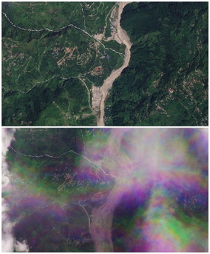 Thiệt hại do sạt lở tại Nepal. 