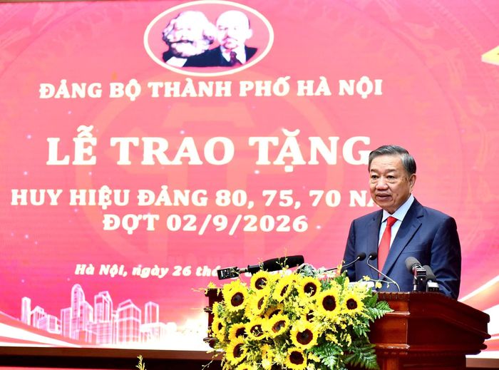 Tổng Bí thư, Chủ tịch nước Tô Lâm phát biểu tại buổi lễ. Ảnh: Nhóm phóng viên