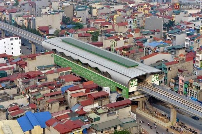 Ga La Khê trên tuyến đường sắt đô thị Cát Linh - Hà Đông. Ảnh: Hanoi Metro