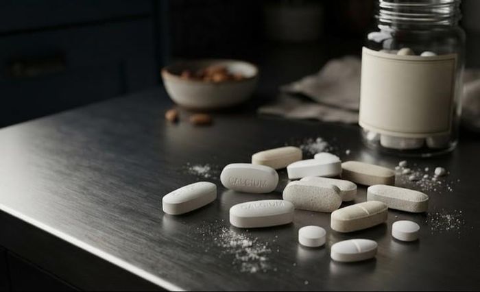 Canxi là dưỡng chất thiết yếu cho xương chắc khỏe, đặc biệt với người trung niên và cao tuổi, nhưng không phải cứ bổ sung càng nhiều càng tốt. Ảnh minh hoạ Ai.
