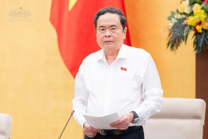Chủ tịch Quốc hội Trần Thanh Mẫn phát biểu chỉ đạo tại Phiên họp. Ảnh: Media Quốc hội