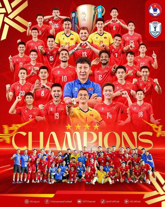 ĐT Việt Nam bảo toàn ngôi vô địch ASEAN Cup. (Ảnh: VFF)