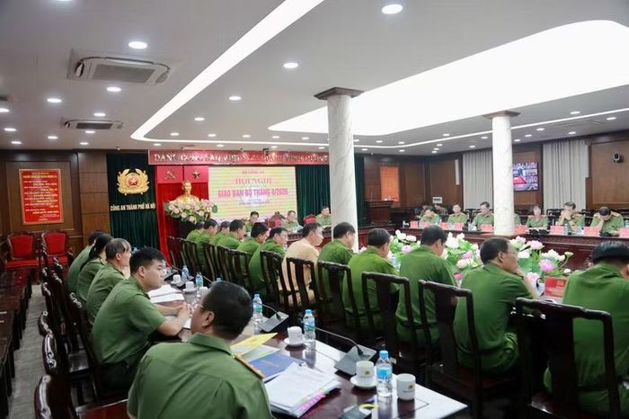 Hình ảnh trực tuyến từ điểm cầu CATP Hà Nội