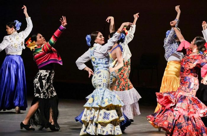 Các nghệ sĩ biểu diễn tại đêm bế mạc Lễ hội Flamenco quốc tế tại thủ đô Mexico City, Mexico. Ảnh: THX/TTXVN phát