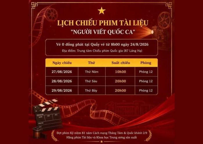 Phim tài liệu "Người viết Quốc ca", do đạo diễn Đặng Linh thực hiện, Hãng phim tài liệu và khoa học trung ương sản xuất, có thời lượng 115 phút, nói về cuộc đời và sự nghiệp của nhạc sĩ Văn Cao,