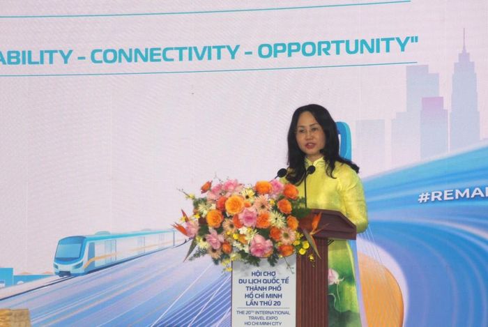 Bà Lâm Thị Phương Thanh, Bộ trưởng Bộ Văn hóa, Thể thao và Du lịch phát biểu tại diễn đàn. Ảnh: Mỹ Phương – TTXVN