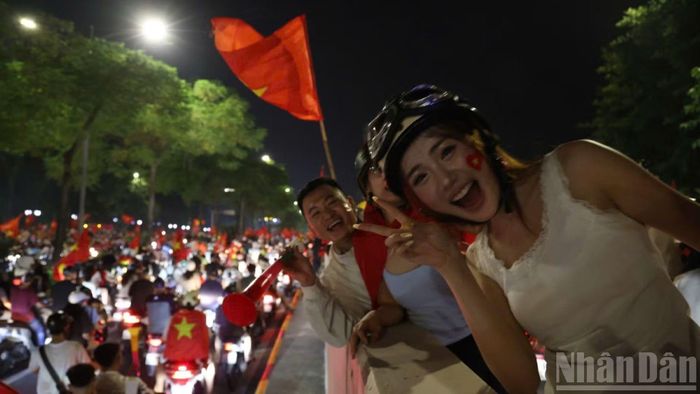 Nụ cười chiến thắng. (Ảnh: Thế Đại)