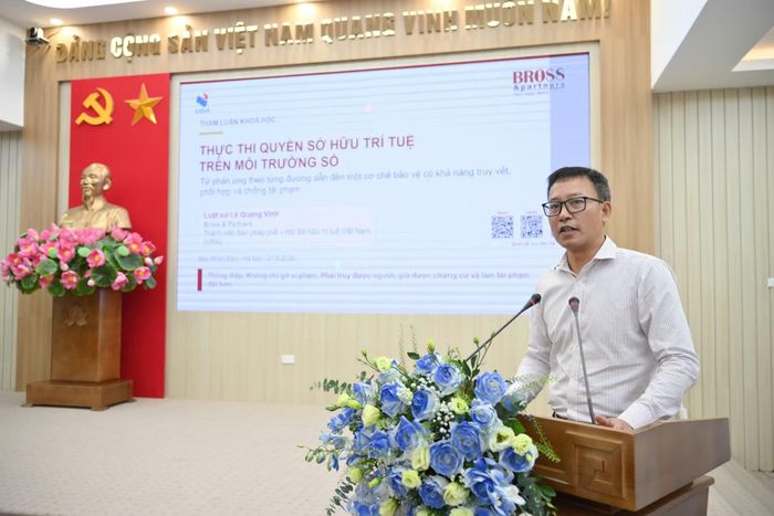 Luật sư Lê Quang Vinh, thành viên Ban pháp chế, Hội Sở hữu trí tuệ Việt Nam (VIPA) khẳng định, Công nghiệp văn hóa chỉ có thể phát triển bền vững khi giá trị sáng tạo không chỉ được tạo ra mà còn có khả năng cấp phép, đầu tư, lưu thông và được bảo vệ thực chất.