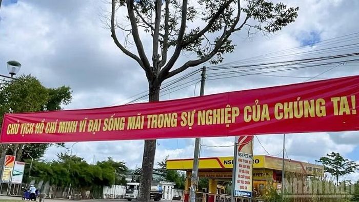 Rực rỡ trong sắc cờ hoa, Cần Thơ hòa chung không khí phấn khởi của cả nước hướng về Cách mạng Tháng Tám và Quốc khánh 2/9. (Ảnh: VĂN ÚT)