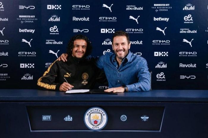 Man City ra mắt Ayyoub Bouaddi. Ảnh: mancity.com