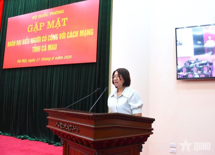 Đồng chí Nguyễn Thùy Như, Phó giám đốc Sở Nội vụ tỉnh Cà Mau phát biểu.