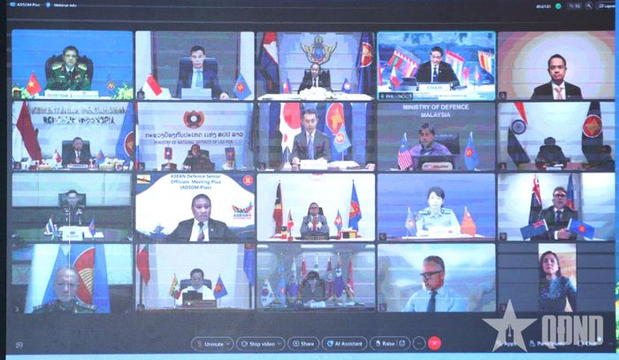 Hội nghị Quan chức Quốc phòng cấp cao ASEAN mở rộng (ADSOM+) diễn ra theo hình thức trực tuyến.