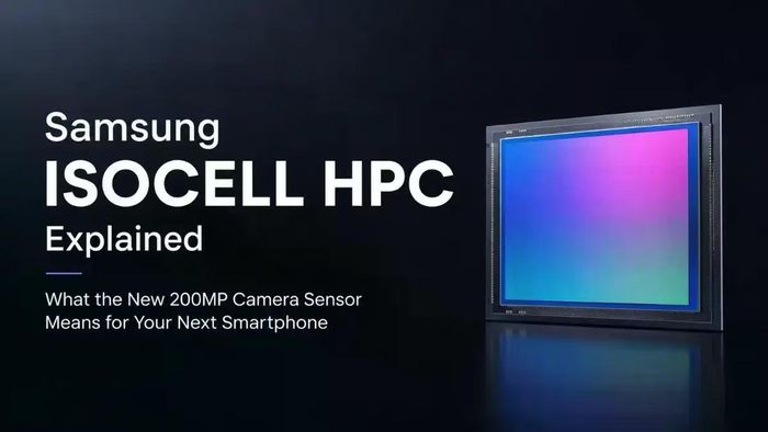 Cảm biến 200MP kích thước 1/1,3 inch mới nhất của Samsung.