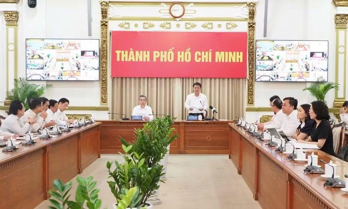 Các đại biểu tham dự hội nghị tại điểm cầu TPHCM.