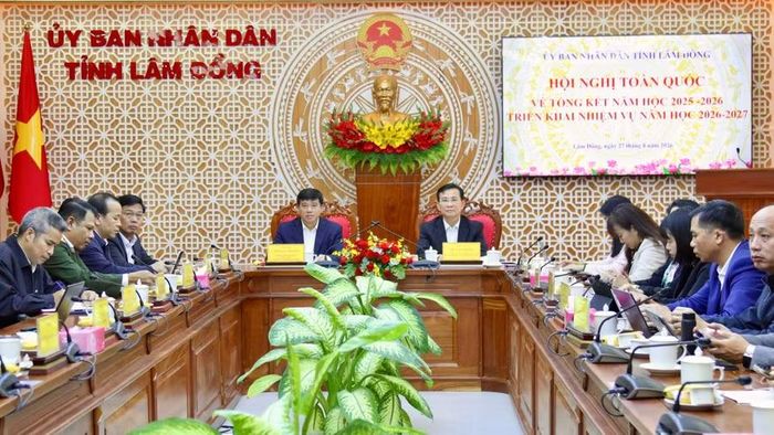 Các đại biểu dự Hội nghị tại điểm cầu Lâm Đồng.