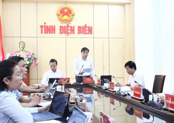 Ông Lê Văn Lương - Chủ tịch UBND tỉnh Điện Biên phát biểu.