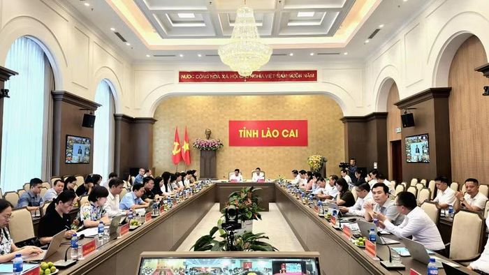Toàn cảnh điểm cầu tại Lào Cai.