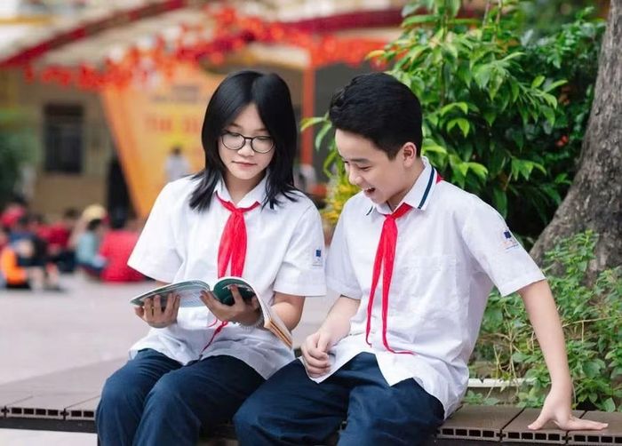Học sinh Trường THCS Hoàng Liệt, phường Hoàng Liệt, Hà Nội.