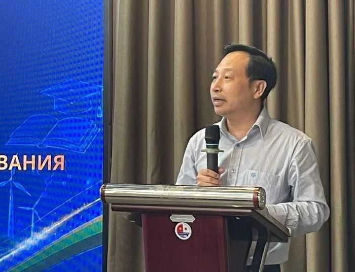PGS.TS. Hoàng Anh Sơn, Giám đốc Học viện Khoa học và Công nghệ thuộc Viện Hàn lâm Khoa học và Công nghệ Việt Nam phát biểu. (Ảnh: Trần Dung)