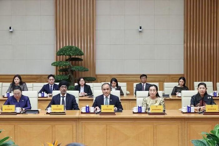 Đại sứ, Đại biện các nước ASEAN tại buổi tiếp - Ảnh: VGP
