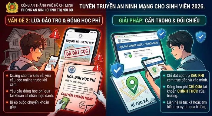 Khuyến cáo của Công an TPHCM đối với tân sinh viên.