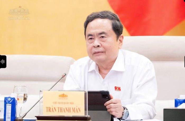  Chủ tịch Quốc hội Trần Thanh Mẫn phát biểu. Ảnh: QH 