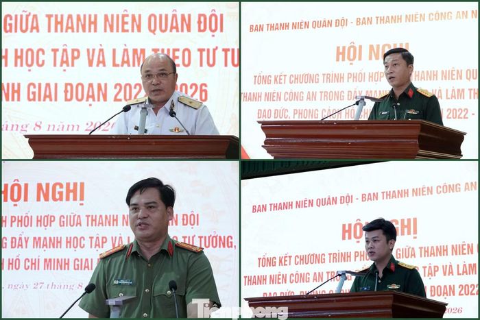 Lãnh đạo, chỉ huy các cơ quan, đơn vị phát biểu ý kiến.