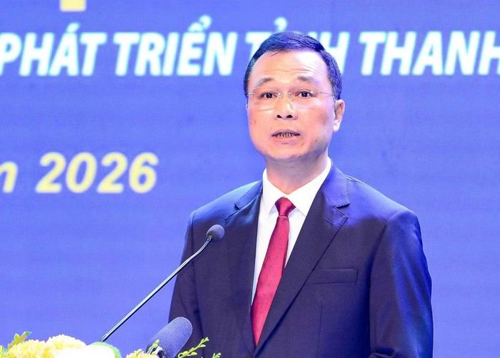 Chủ tịch UBND tỉnh Thanh Hóa Tô Anh Dũng phát biểu tại hội nghị.