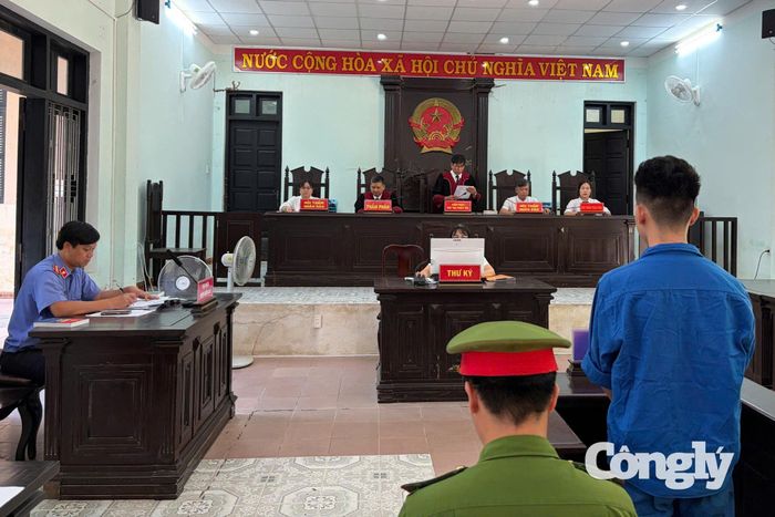 Toàn cảnh phiên toà xét xử.