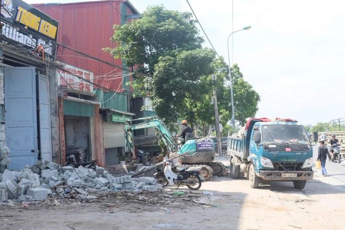 Xã Đại Xuyên đẩy nhanh tiến độ giải phóng mặt bằng. Ảnh: UBND xã Đại Xuyên