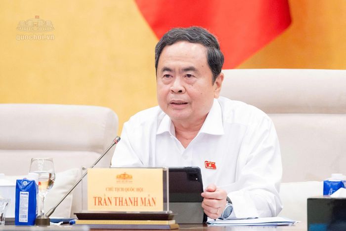 Chủ tịch Quốc hội Trần Thanh Mẫn phát biểu. Ảnh: Quốc hội