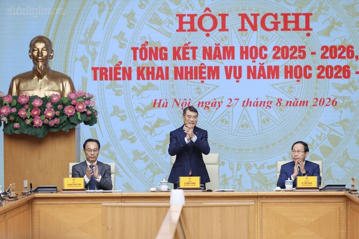 Thủ tướng Chính phủ Lê Minh Hưng chủ trì Hội nghị tổng kết năm học 2025-2026, triển khai nhiệm vụ năm học 2026-2027. Ảnh: Chinhphu.vn/Nhật Bắc