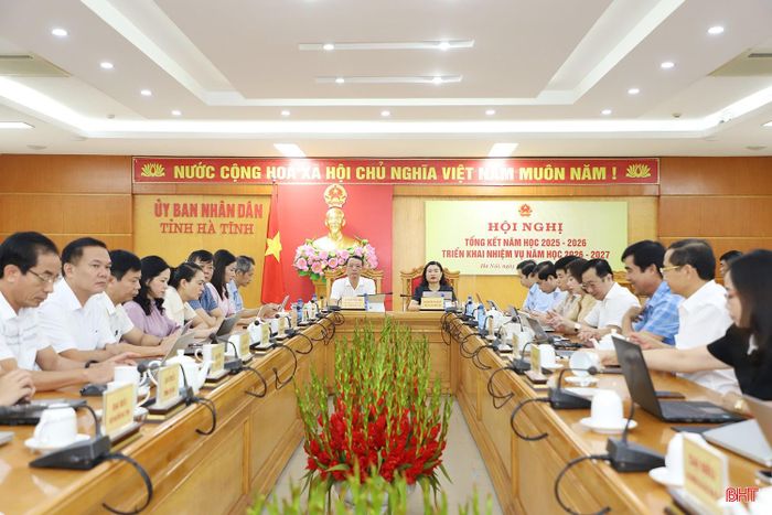 Các đại biểu tham dự tại điểm cầu Hà Tĩnh.