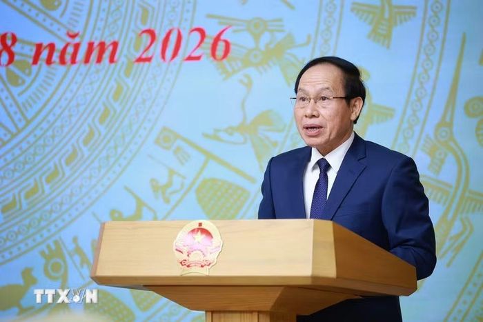 Phó Thủ tướng Lê Tiến Châu khai mạc Hội nghị tổng kết năm học 2025-2026 và triển khai năm học 2026-2027. (Ảnh: Dương Giang/TTXVN)