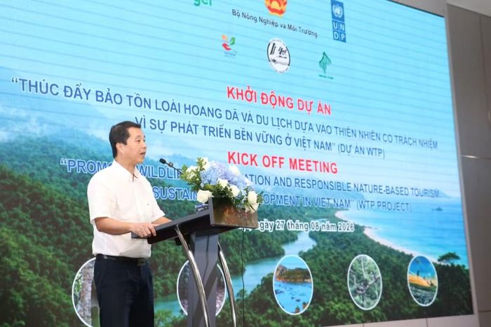 Ông Bùi Chính Nghĩa, Cục trưởng Cục Bảo tồn thiên nhiên và Đa dạng sinh học phát biểu. (Ảnh: BTC cung cấp)