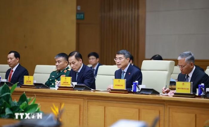 Thủ tướng Lê Minh Hưng tiếp Đại sứ các nước ASEAN tại Việt Nam. (Ảnh: Dương Giang/TTXVN)